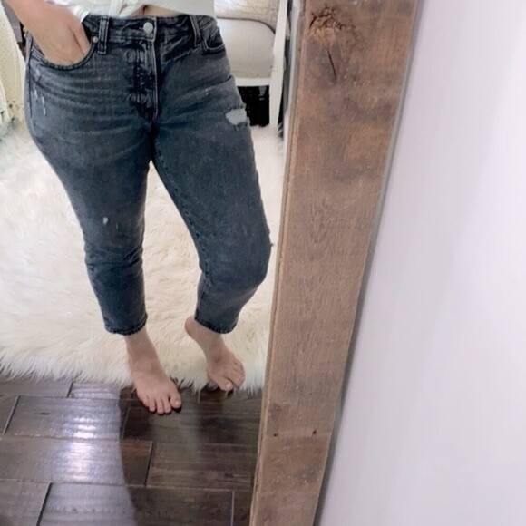 Old navy jeans black high rise curvy OG straight size 12 petite - Picture 1 of 8